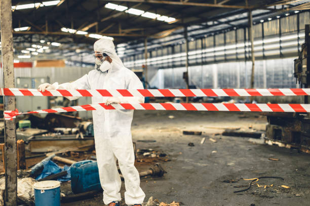 Professional Hoarding Cleanup technician working in Cleveland, FL